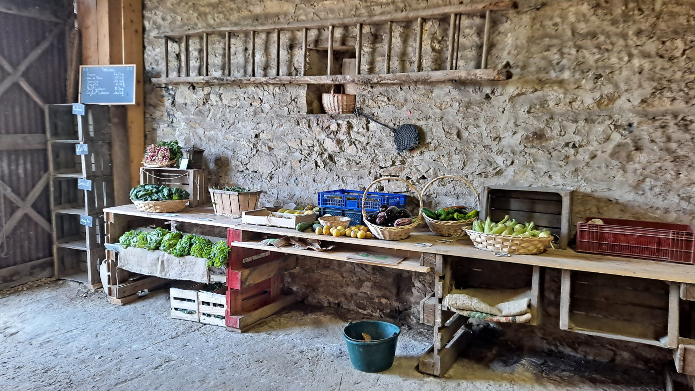 Boutique de la ferme du Ferme du Pâquis Fleury en Mayenne