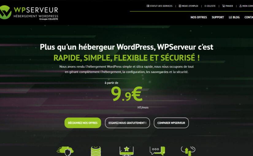WPServeur : hébergement WordPress spécialisé pour performances et sécurité